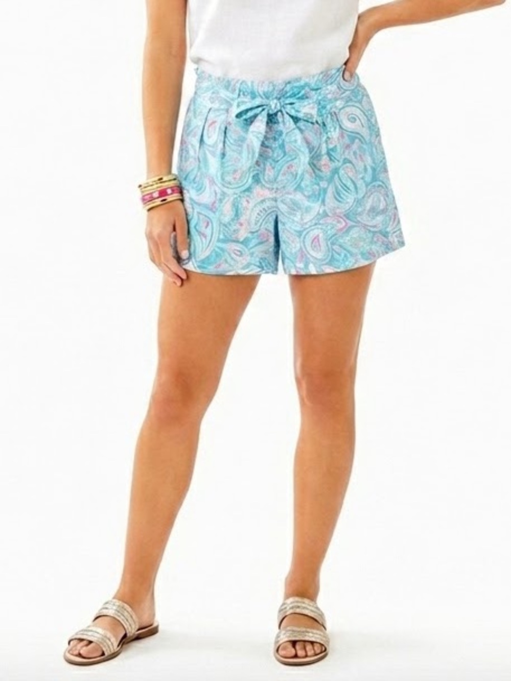 Lilly Pulitzer Kaylene Shorts in Zanzibar Blue Fish Kiss Medium